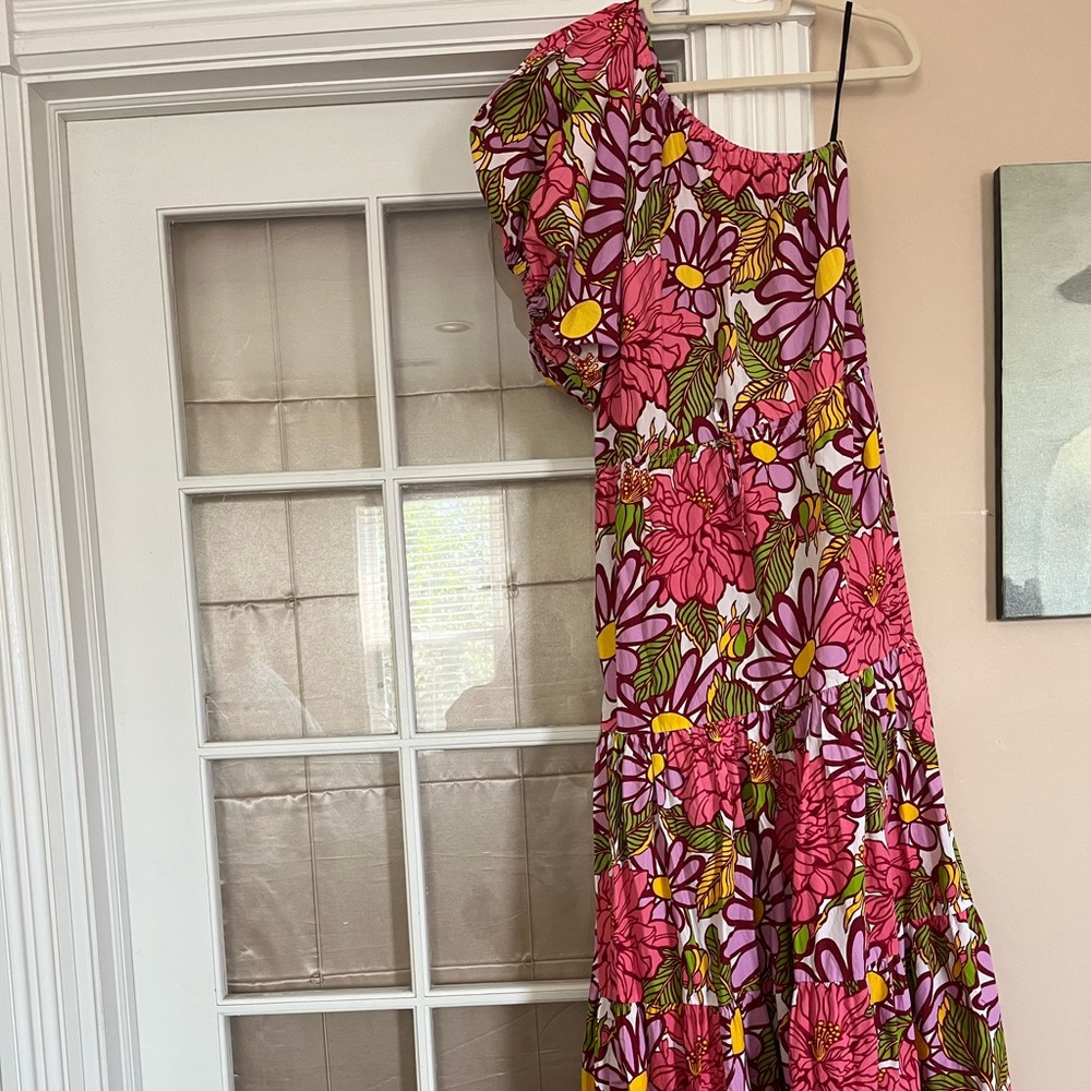 Size Medium SWF Shopbop one shoulder floral maxi. Stunning!